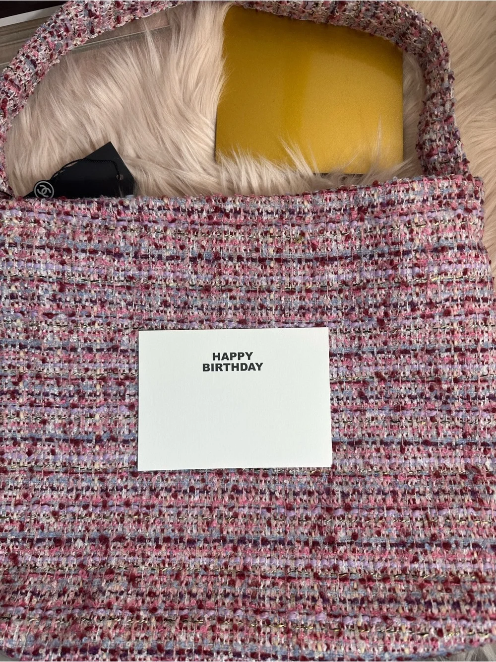 Pink Tweed Shoulder Bag - GWP